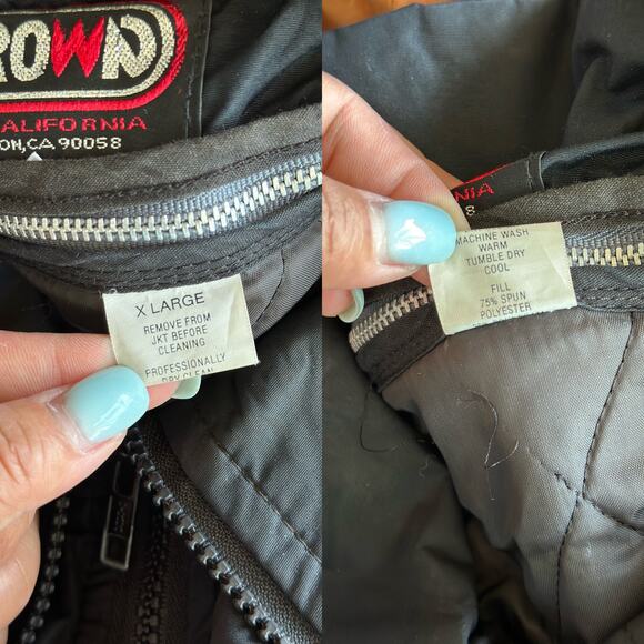 Vintage 90s Y2K Crown GWRRA Gold Wing Peg Men's Large Motorcycle Varsity Jacket - Picture 8 of 11